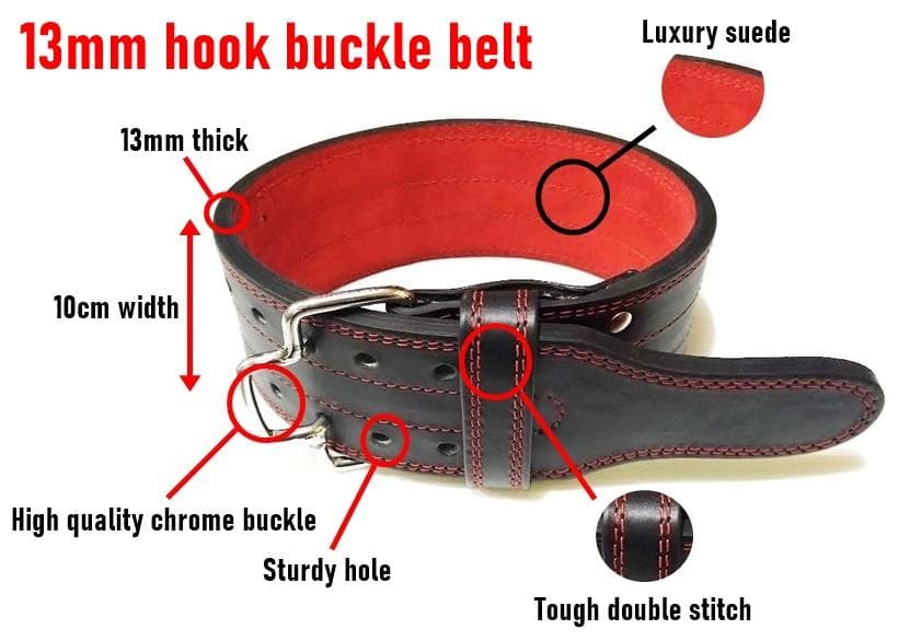 (L)OEMフックバックルベルト13mm極厚ハード仕上げ(クイックリリース)