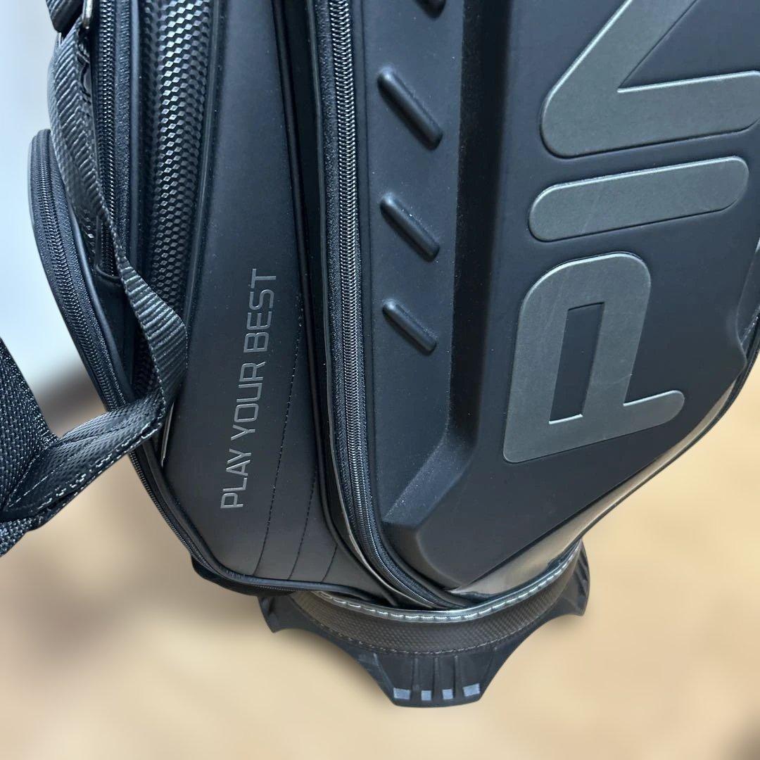 ピンキャディバッグ　ブラック【良品】