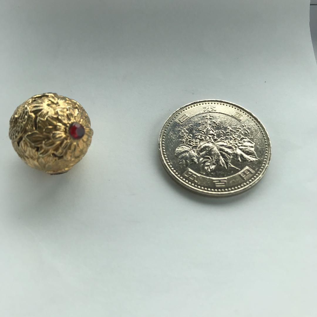 古美術　細密彫刻　緒締　純金