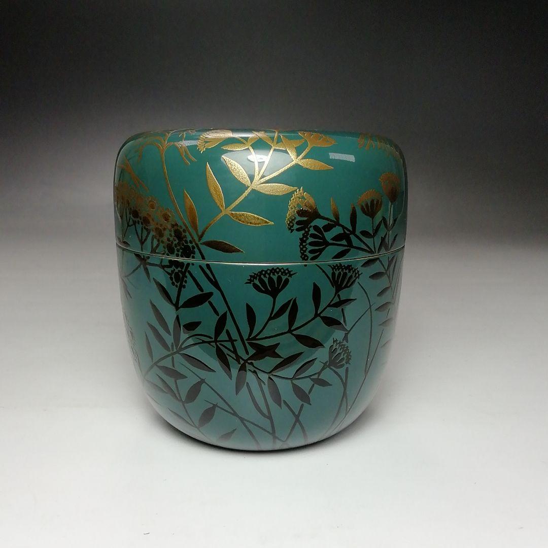 Ｓ７１６　棗　『秋の宵』『月に秋草　内鈴虫蒔絵』『志路川作』　共箱　茶道具