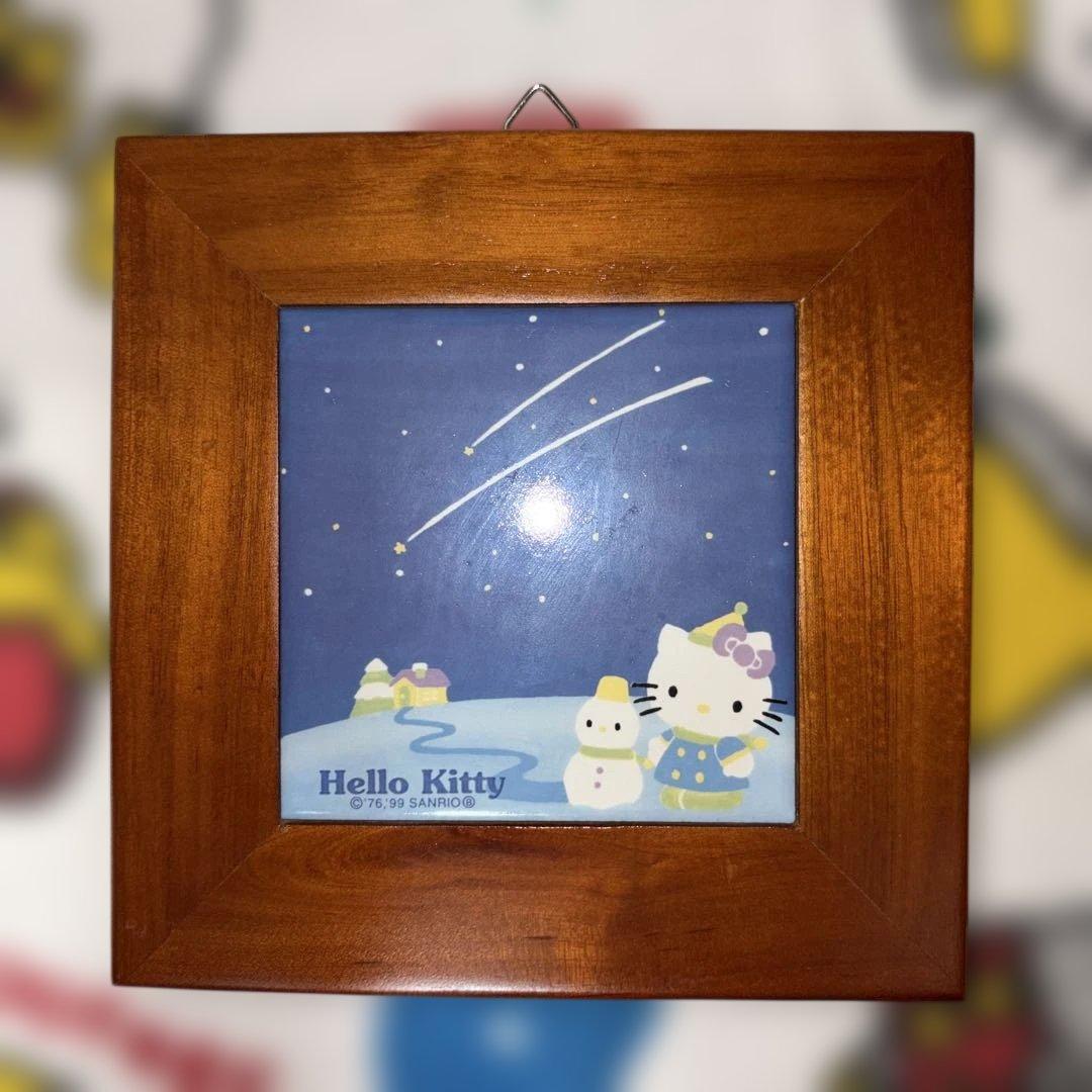 【超激レア・レトロ】SANRIO ハローキティ 四季のタイル画 デコレーション