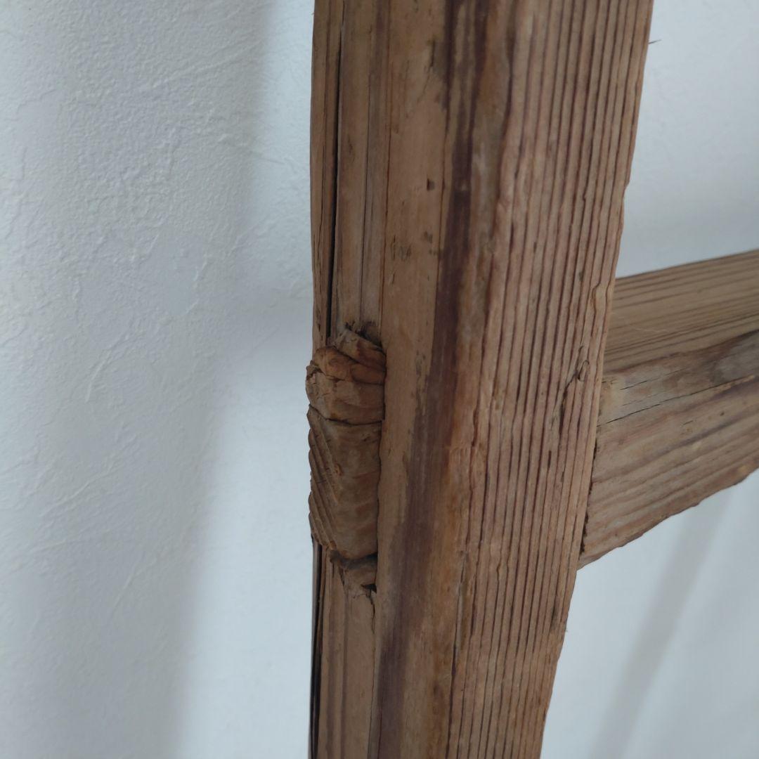 アンティーク　ハシゴ　ナチュラル　木造足場材