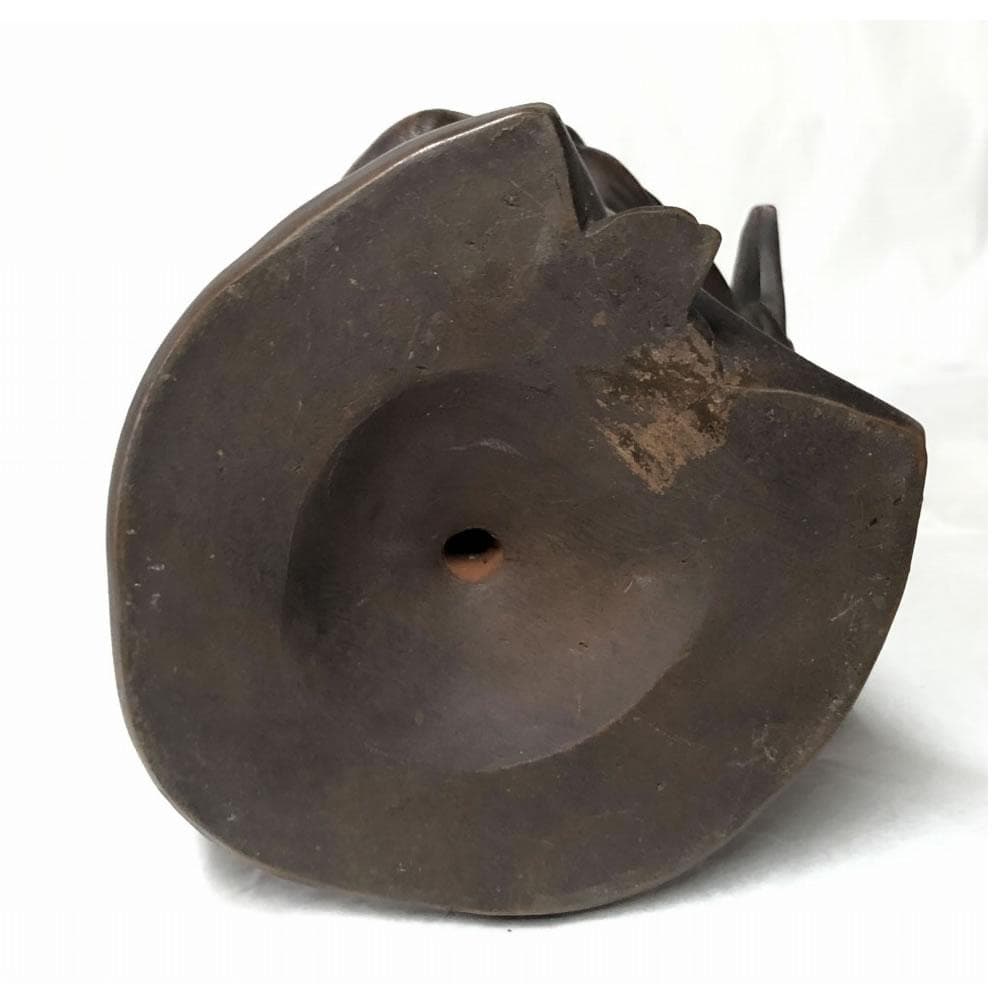 e2722 備前焼 お福 高さ24cm お多福 お福人形 お福さん 置物