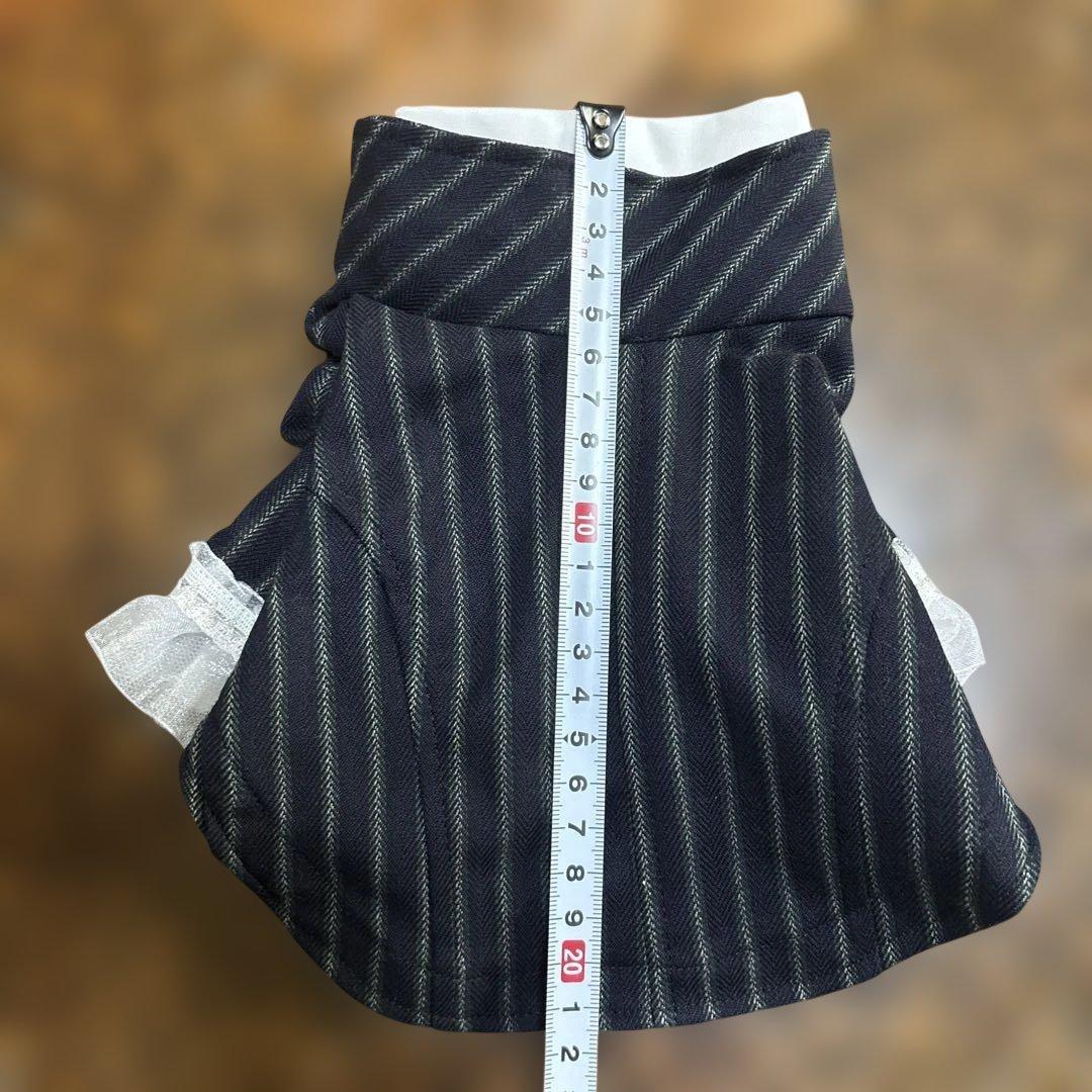 パピリーヒルズ 犬服 Tuxedo set up 黒と白のストライプ
