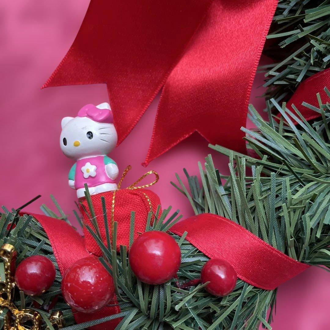レア ハローキティ クリスマス レトロ リース コレクター サンリオ 2000年