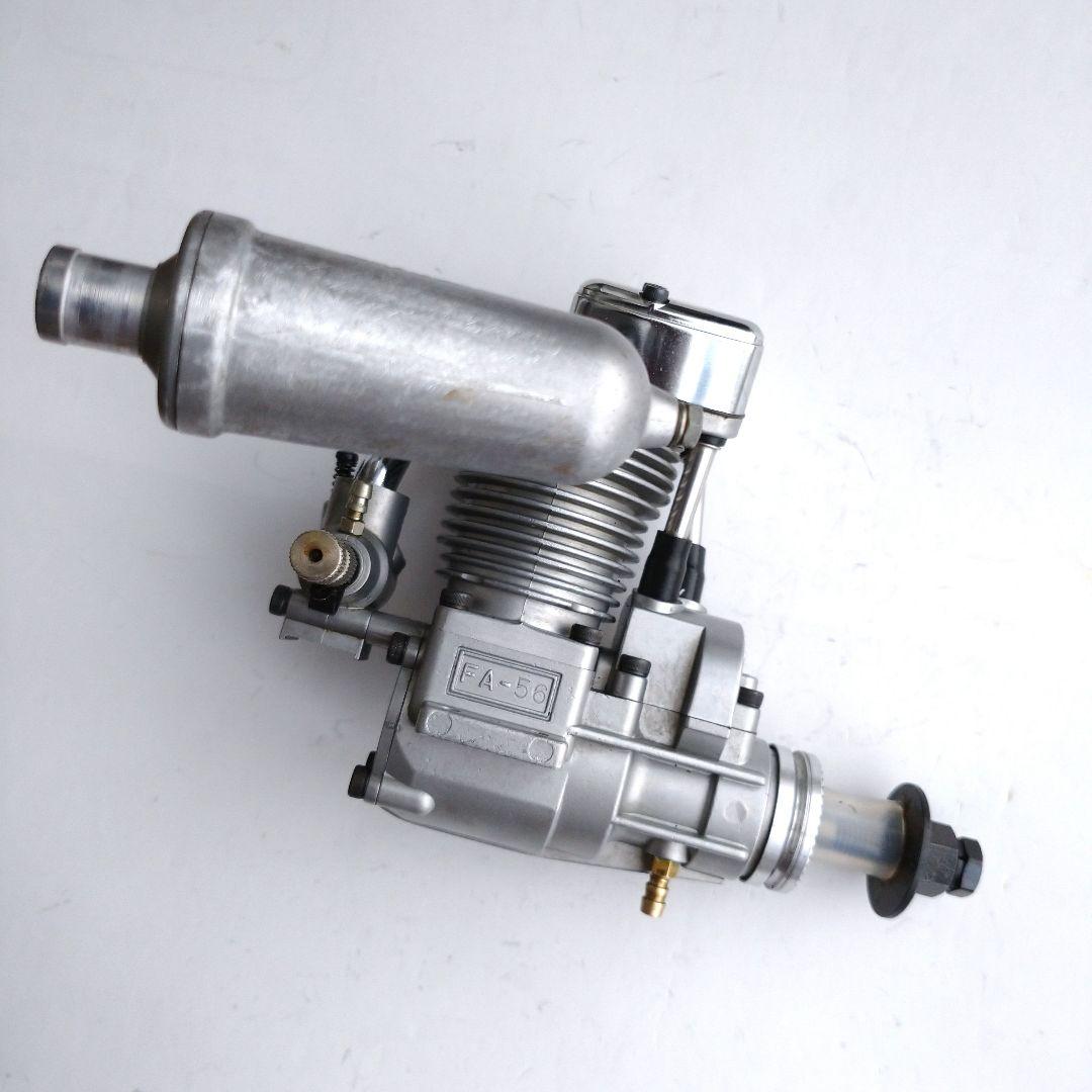 ラジコン飛行機 エンジン SAITO FA-56 4ストローク マフラー付き