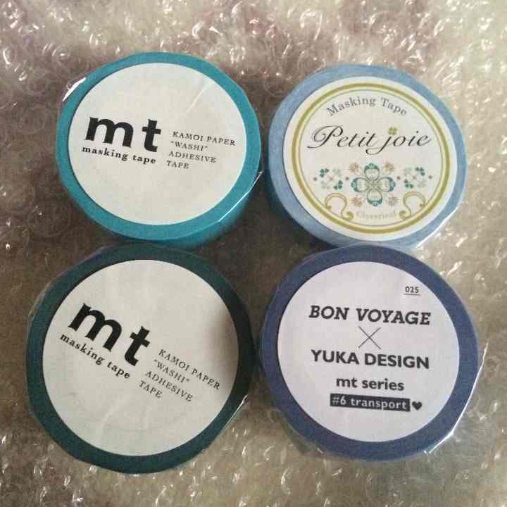 青系長めマステ4巻セット【コメントで1777円に】