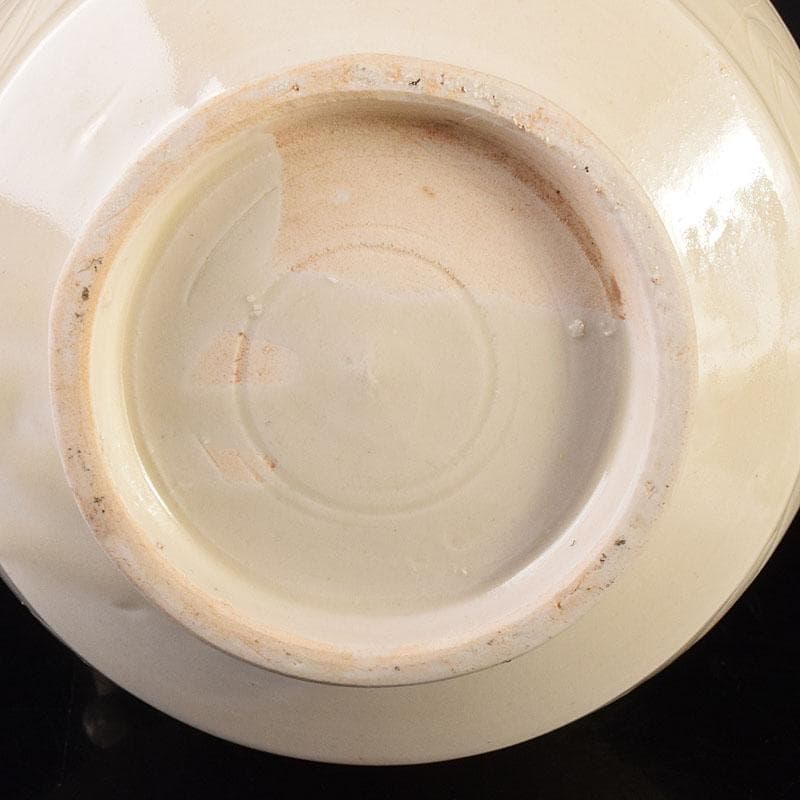 中国　徳化窯白磁　刻花文　双耳瓶　C　6946