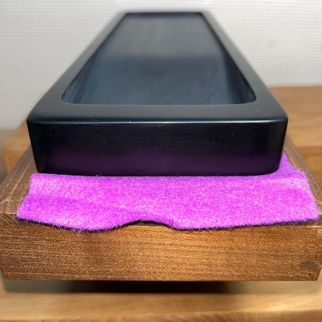 ⭕️雨端硯　長方研　未使用に近い美品　27cm超え　雨端石紋綺麗