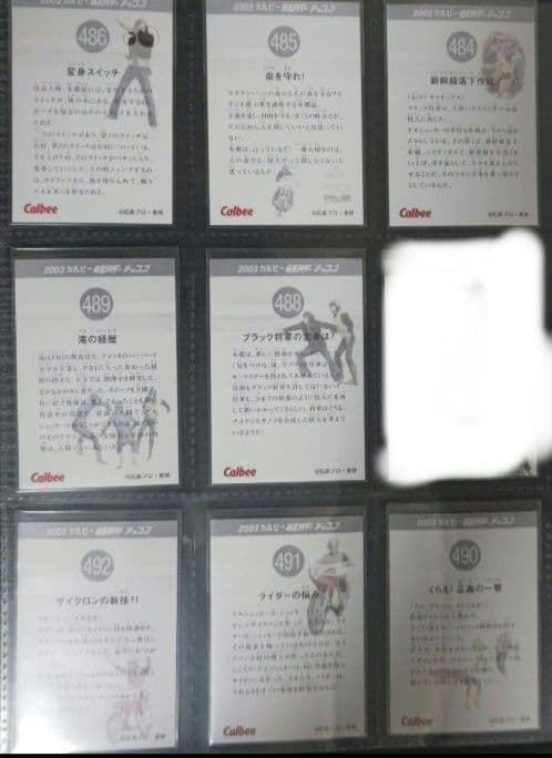 2003年 カルビー仮面ライダーカード復刻版 No.439~No528