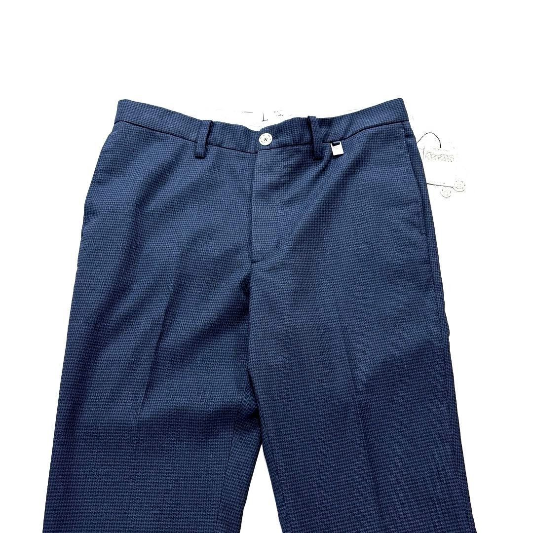 トラヴィスマシュー　ロングパンツ　31 L〜LL程度　ネイビー　総柄　千鳥格子