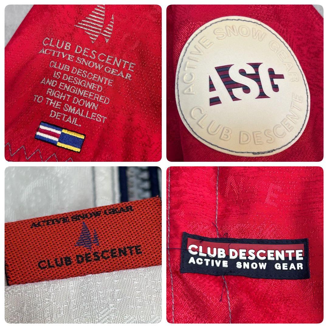 Z240 クラブ デサント スキーウェア 上下セット 赤 メンズ M 日本製