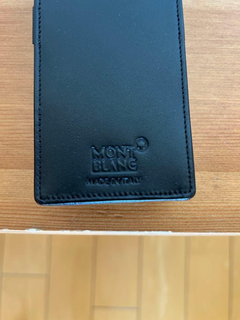 【未使用】MONTBLANC 14313 レザー　ペンポーチ　3本用 ブラック