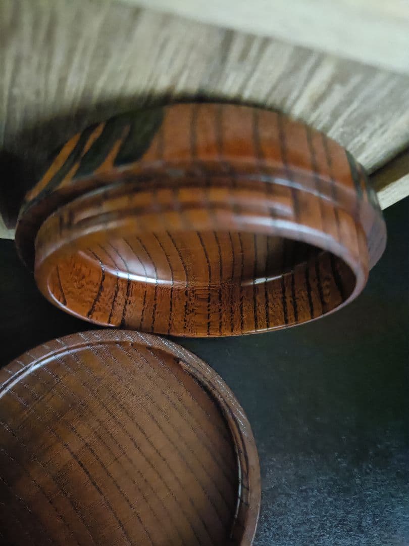 欅材旅香合　螺鈿龍蒔絵香合