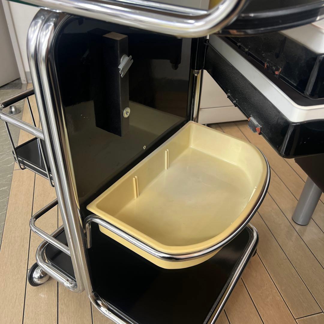 理美容用キャスター付きワゴン 2段収納