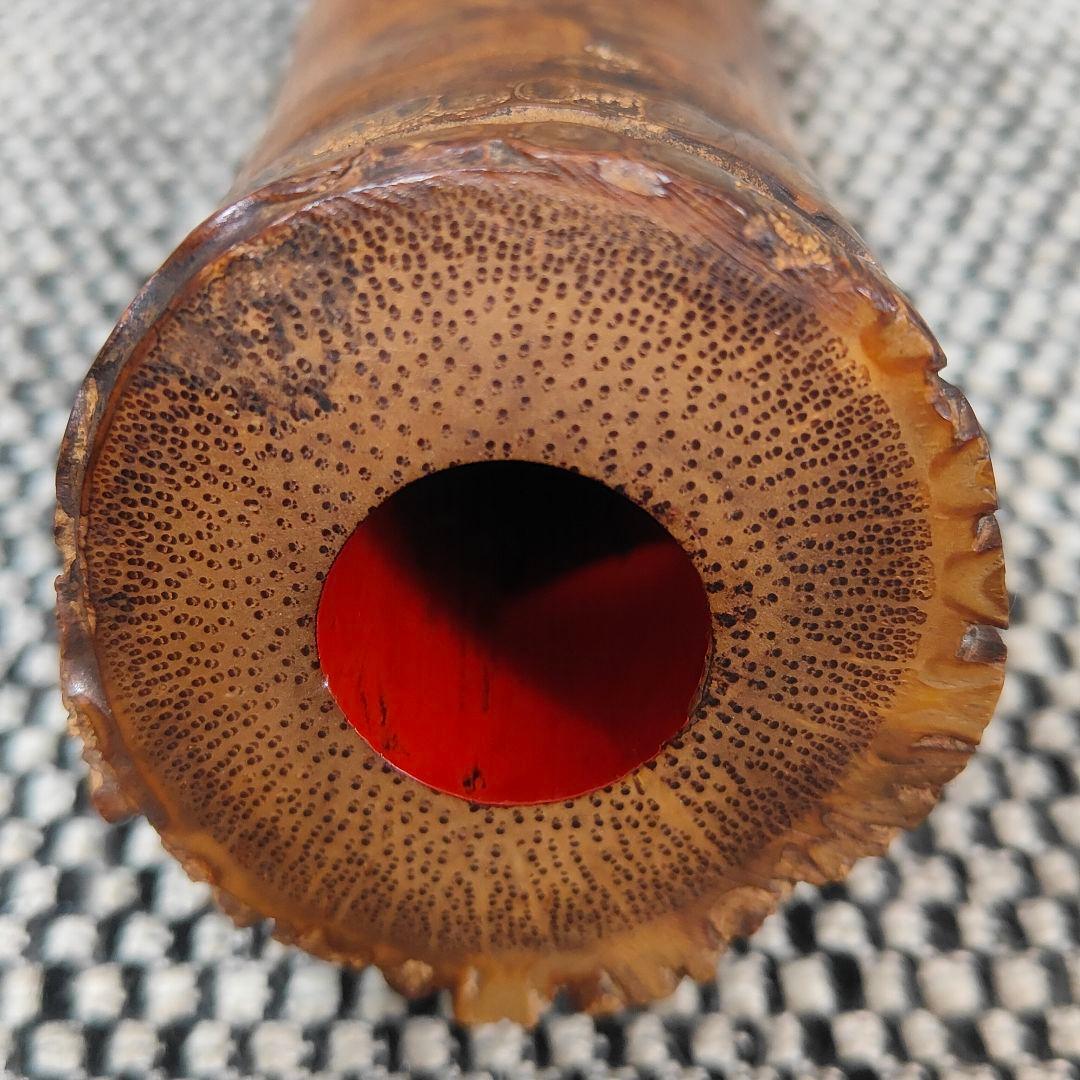 【琴古流】尺八【竹内史光】作 在銘 和楽器 時代物 史光銘 一尺六寸