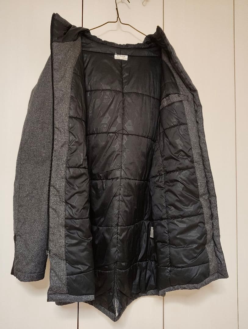 【美品】ATHLETA アスレタ 中綿入ハーフコート グレー Lサイズ