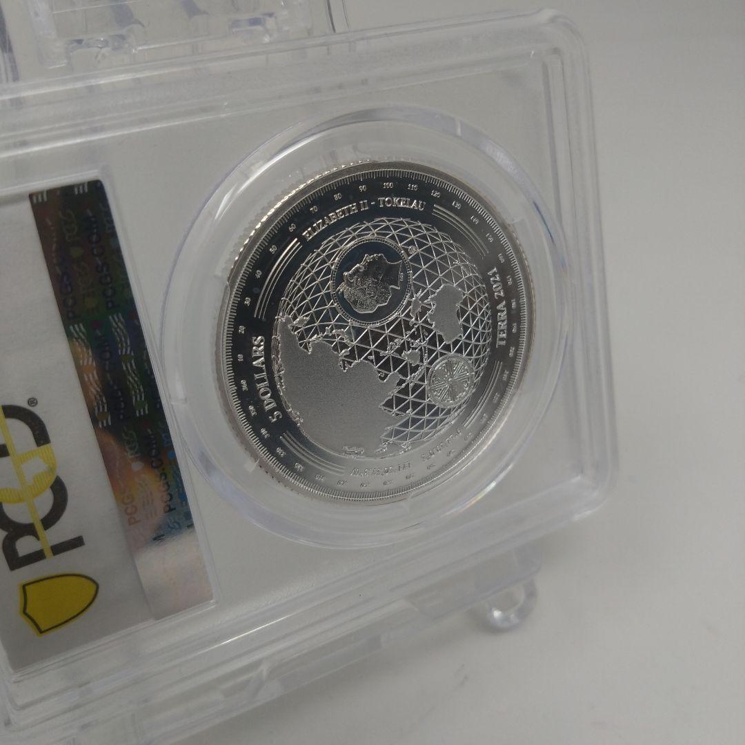 準最高鑑定 トケラウ ＄5 2021 1oz銀貨 PCGS-PL69