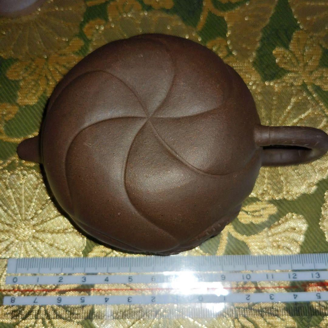 【最終価格】中国　紫砂朱泥　彫刻入　急須水滴