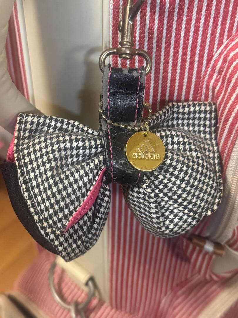 アディダス　キャスター付き　ゴルフ　キャディバック　ヒッコリー生地