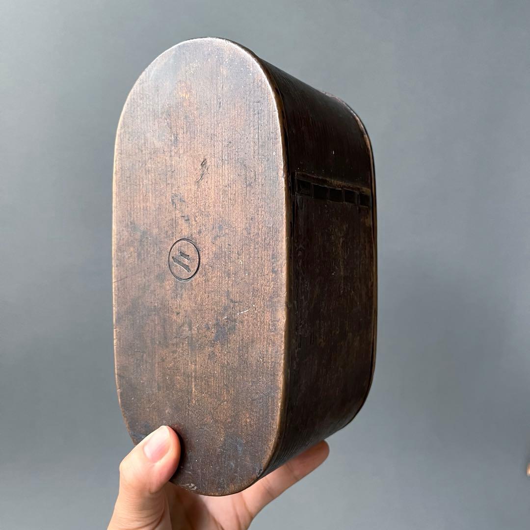 骨董 曲げわっぱ 蔵出し品 大小2点セット 丸二印