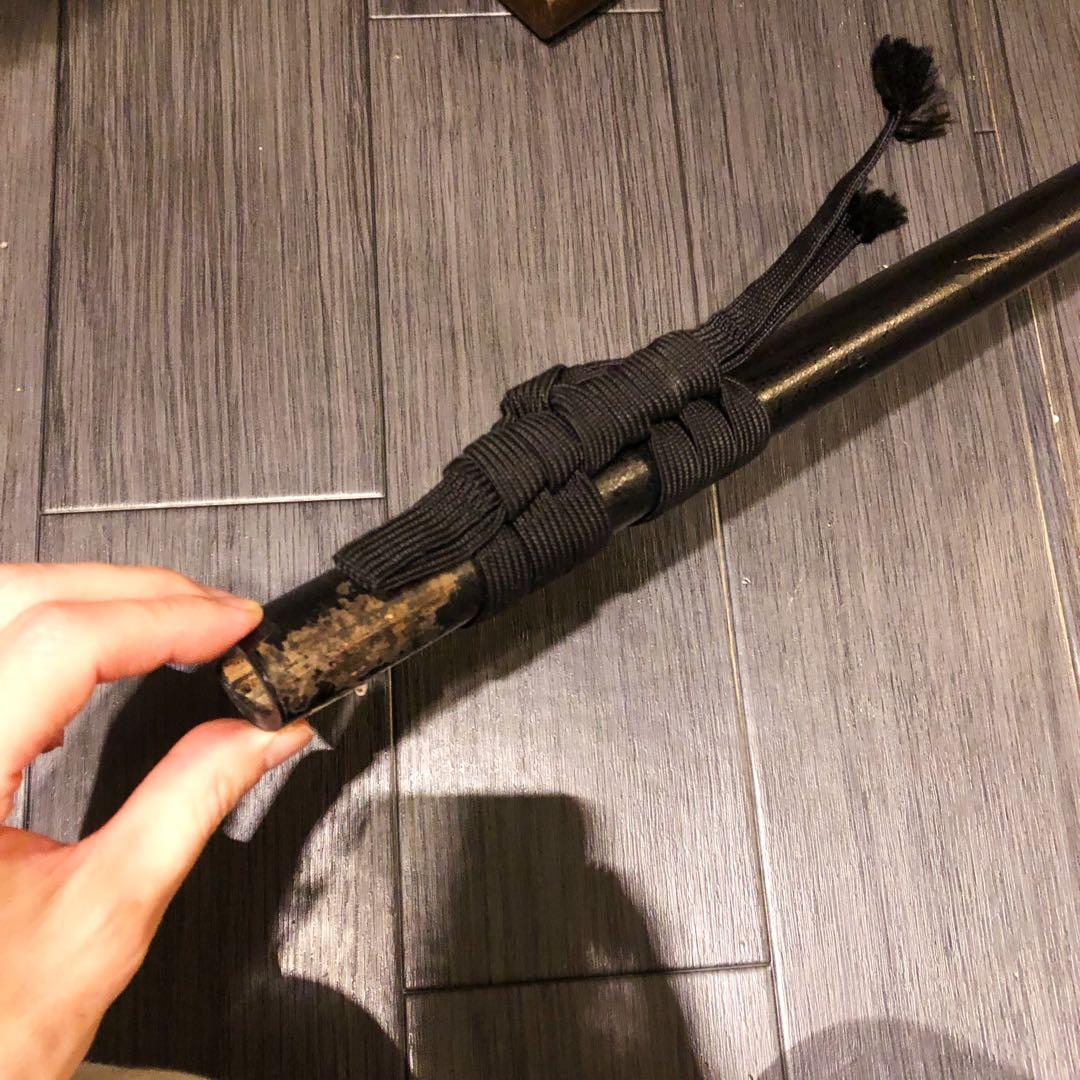 高級模造刀　黒拵え　居合刀　研波刃　合金　本格模擬刀