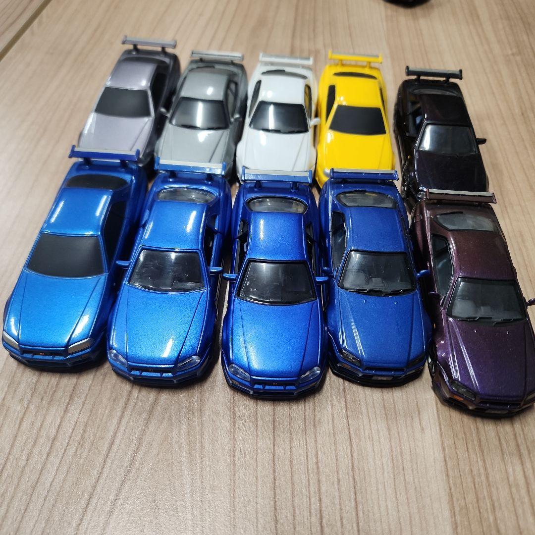 スカイラインGT-R R34ミニカー10台セット