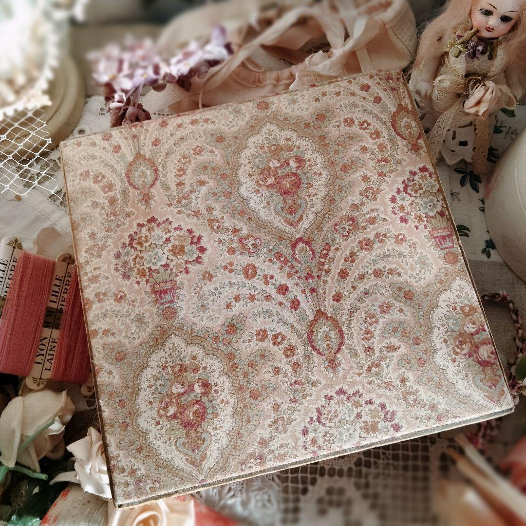 フランス アンティーク★カルトナージュ 布箱 フレンチファブリック