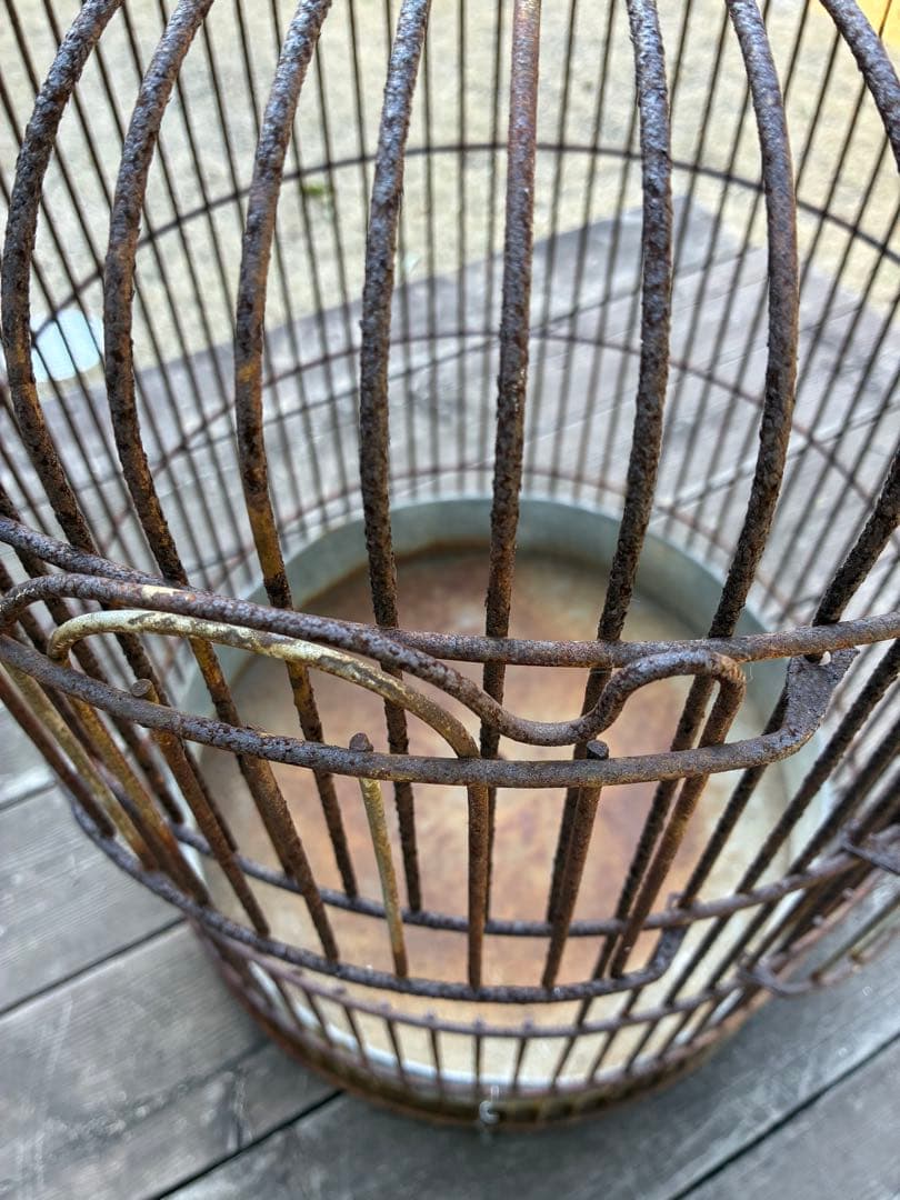 インダストリアル　ヴィンテージ　シャビー　鳥籠　鳥カゴ　店舗什器　アイアン　鉄