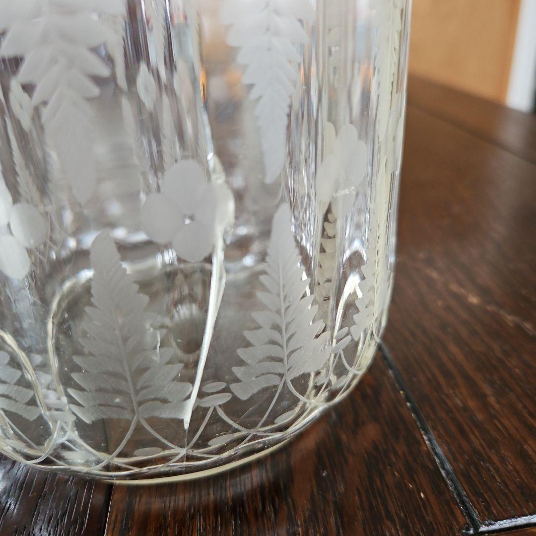 ワケ有り‥アンティークガラスビスケットジャー