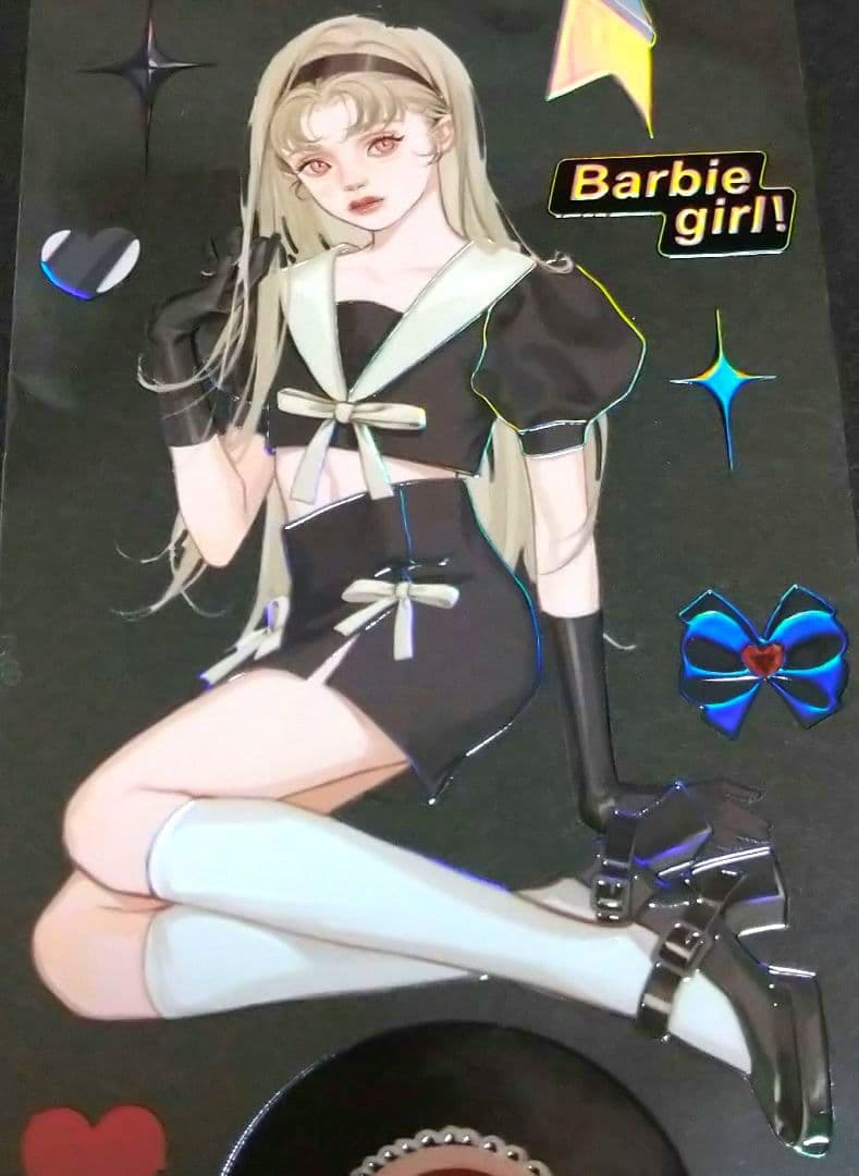 ✩のこり１✩J654＃SEER B·诺(虹光)切り売り海外人物マステ女の子