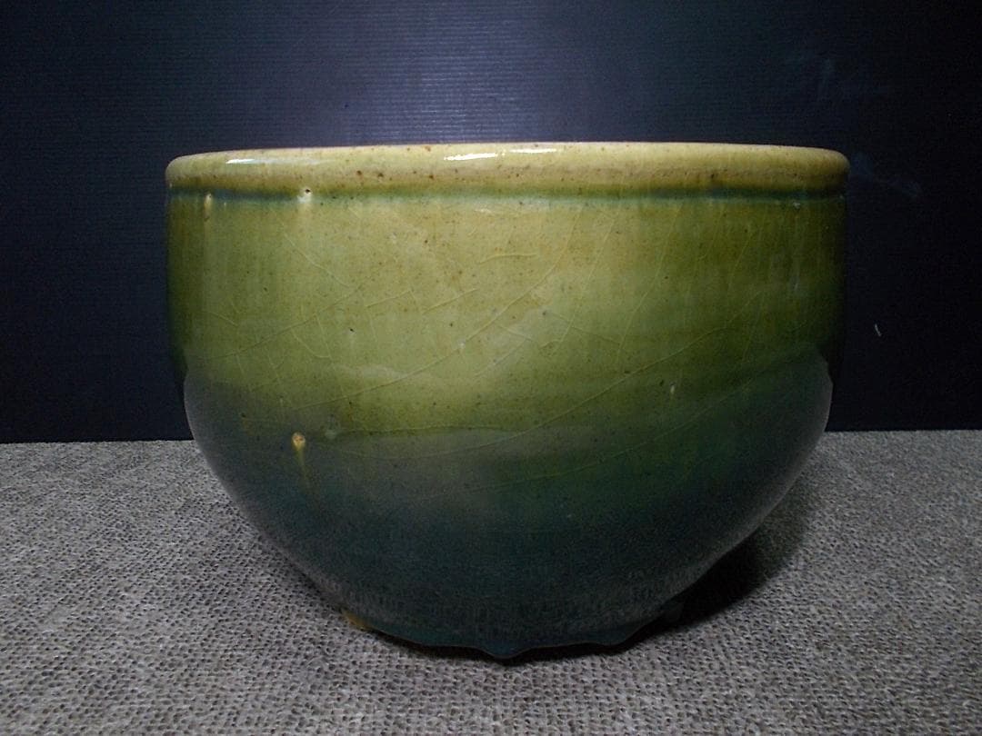 茶道具 風炉釜セット 霰茶釜 釜環 未使用五徳 織部風炉 敷板 前瓦 送料込み