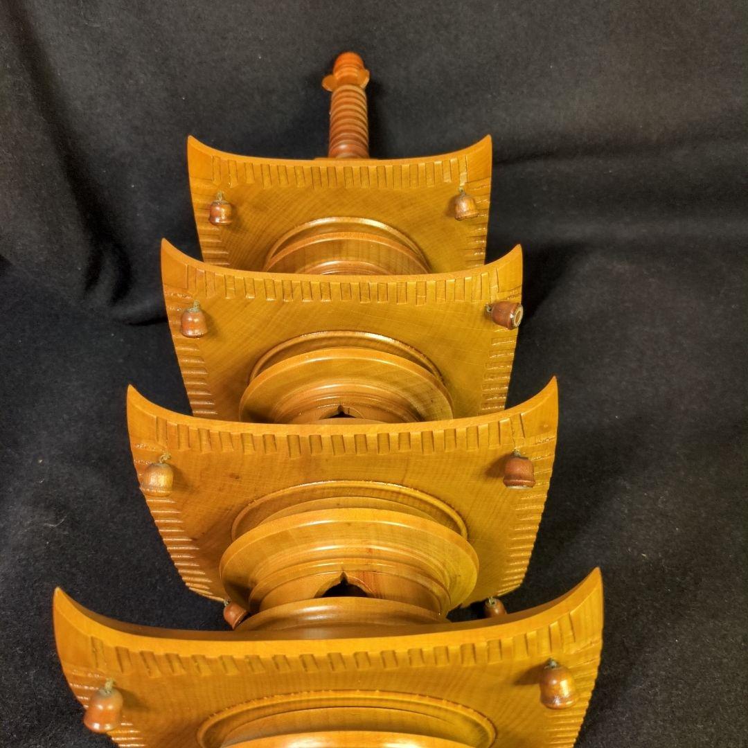 木製 五重塔 宮島細工 高さ約60cm