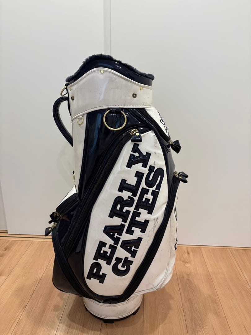 【値下げしました】 パーリーゲイツ　キャディバッグ ホワイト/ネイビー
