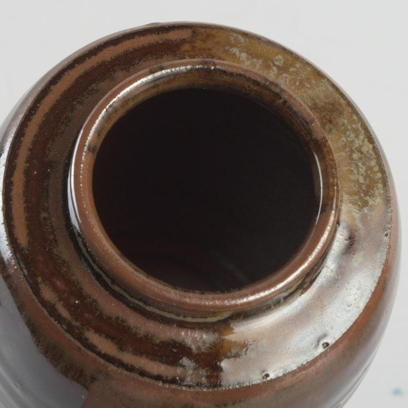 茶道具　高取焼　喜恵造　肩衝茶入　仕覆付二点付　共箱　V　9538