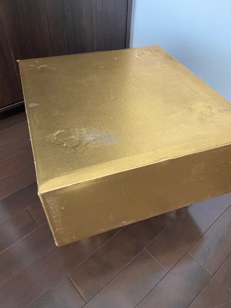 極上品 日本画家 野畑直子作 金地漆絵四季花鳥図碁盤 （囲碁）