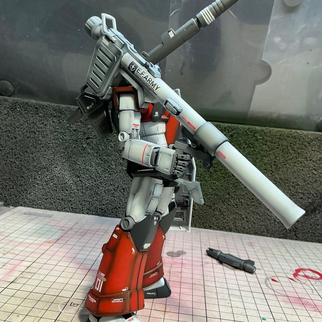 ガンプラ完成品　MG ジムキャノン　全塗装微改造