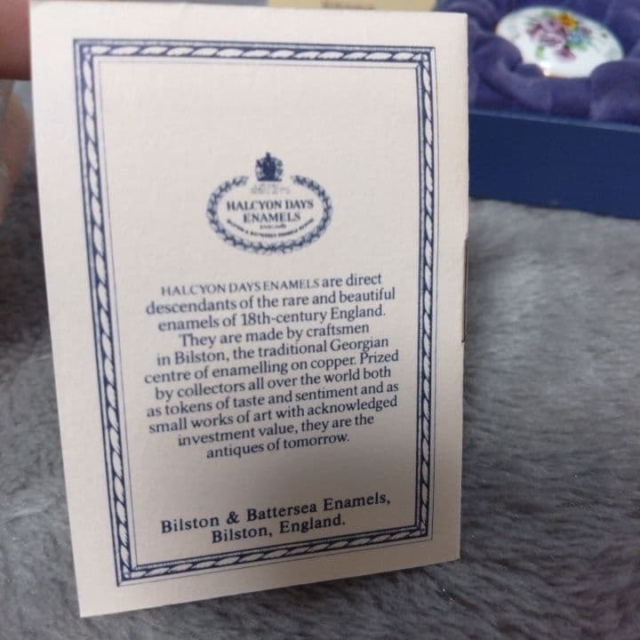 福美品【ハルシオン・デイズ・エナメル】英国 ●取説(日・英)両方有● 平和堂貿易
