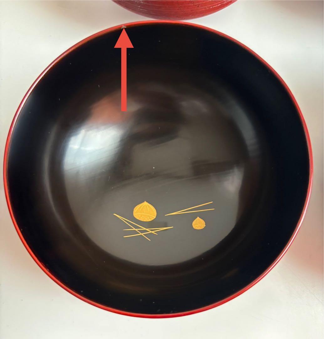 時代漆器　京都　蒔絵師　長野横笛　吸物椀　絵替　9客　共箱