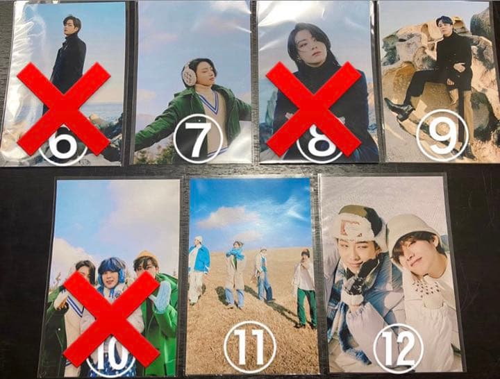 ウィンパケ　①〜⑫    ❌①③④⑥⑧⑩     ポストカードサイズフォト