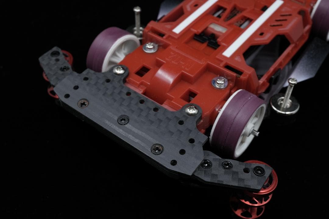 ミニ四駆 MSフレキ 完成品　Type-F x デュアルリッジ　赤機甲