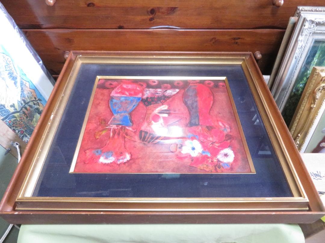 ◆　後藤又兵衛　「花とアルルカン」（仮題）　オイルパステル　F8号　◆