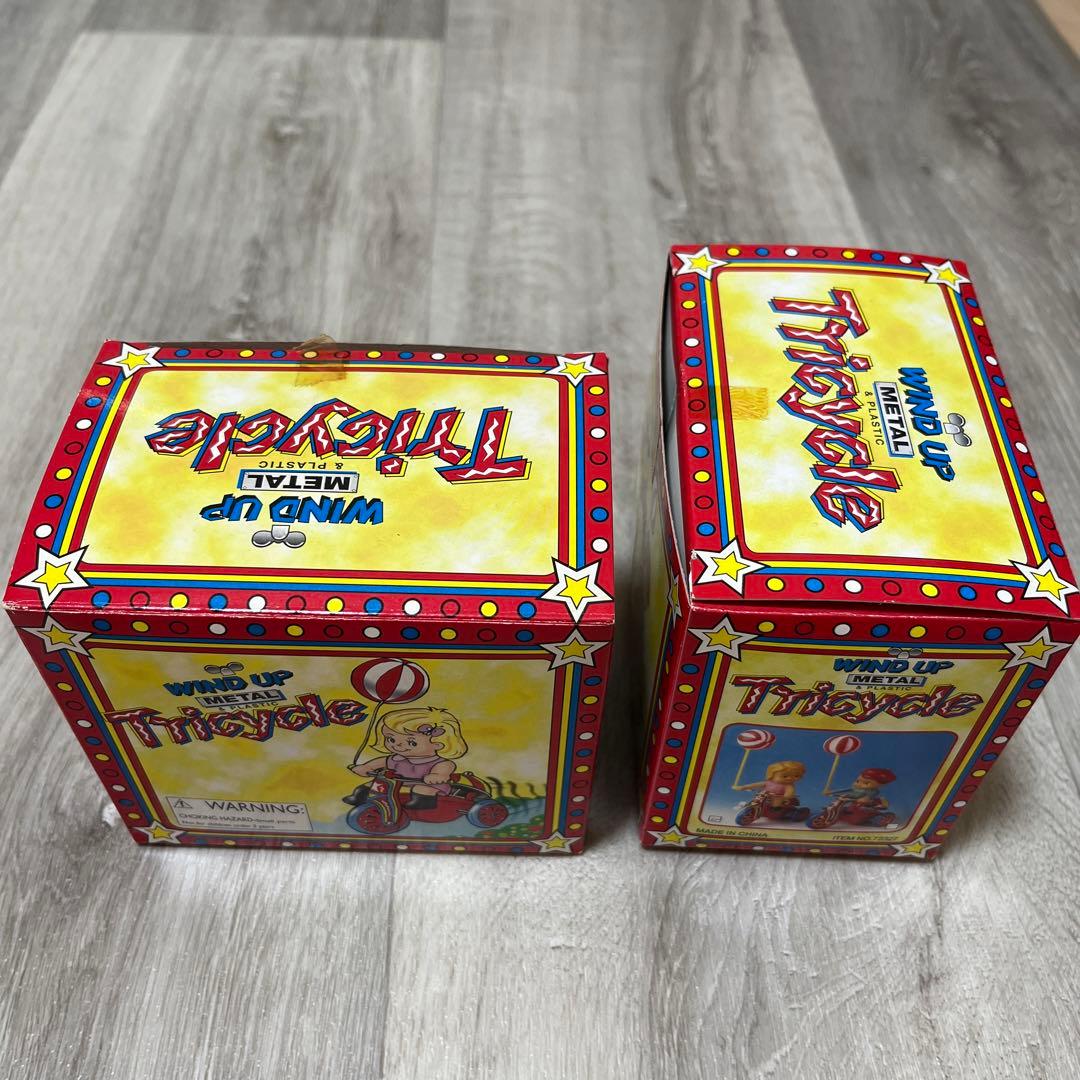 【希少】 ブリキ　三輪車　おもちゃ　昭和レトロ　アンティーク　ゼンマイ　ネジ巻き