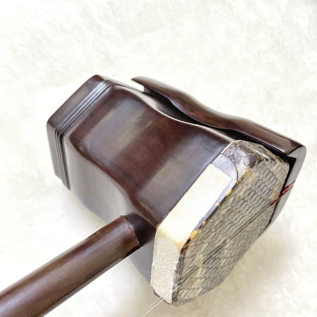 【状態良品✨】古月琴坊 ER-400 二胡 紅木 ニシキヘビ皮 セミハードケース