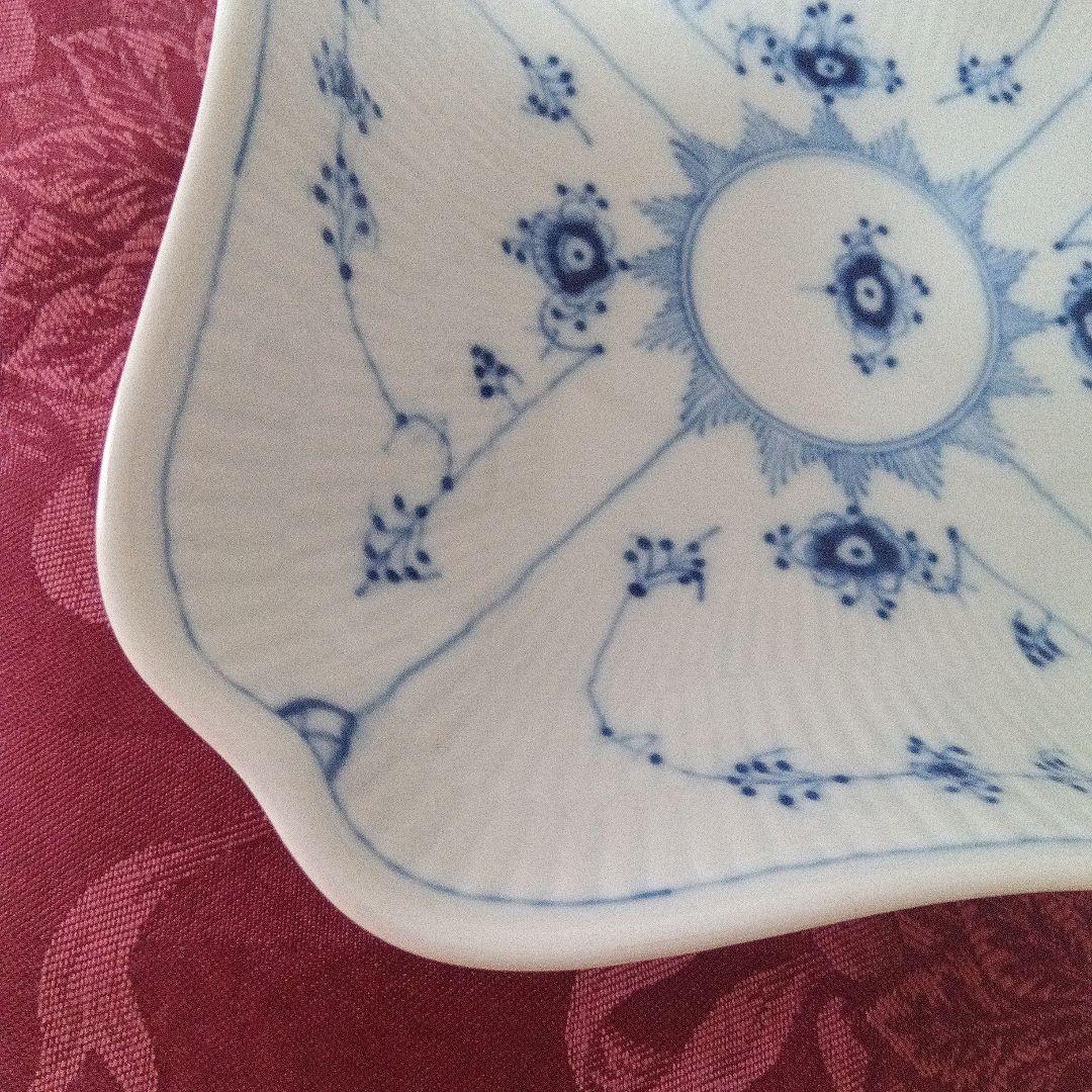 ロイヤルコペンハーゲン 　 ブルーフルーテッド菓子器 共箱付き　未使用