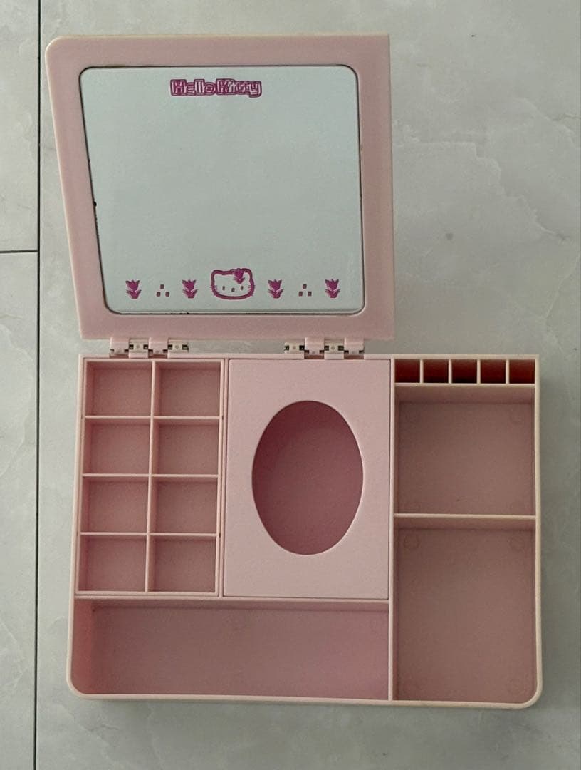 激レア 当時物 1999年 平成レトロ ハローキティ 鏡台 収納ボックス
