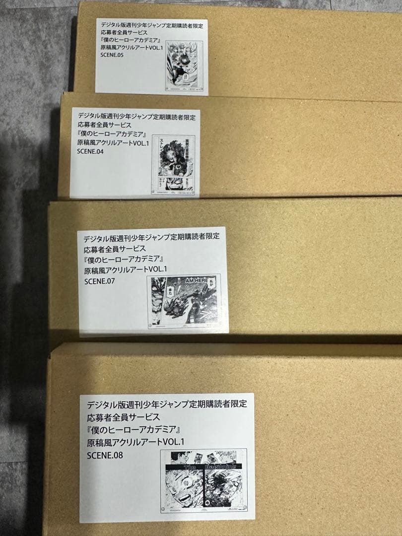 ヒロアカ原稿風アクリルアートVOL.1 、2 SCENE.04、05、07、08