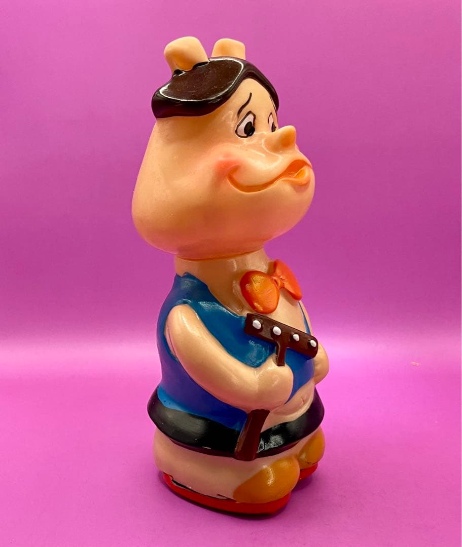 虫プロ悟空の大冒険 猪八戒 ゼンマイ走行ソフビ人形デッドストック未使用箱入米澤