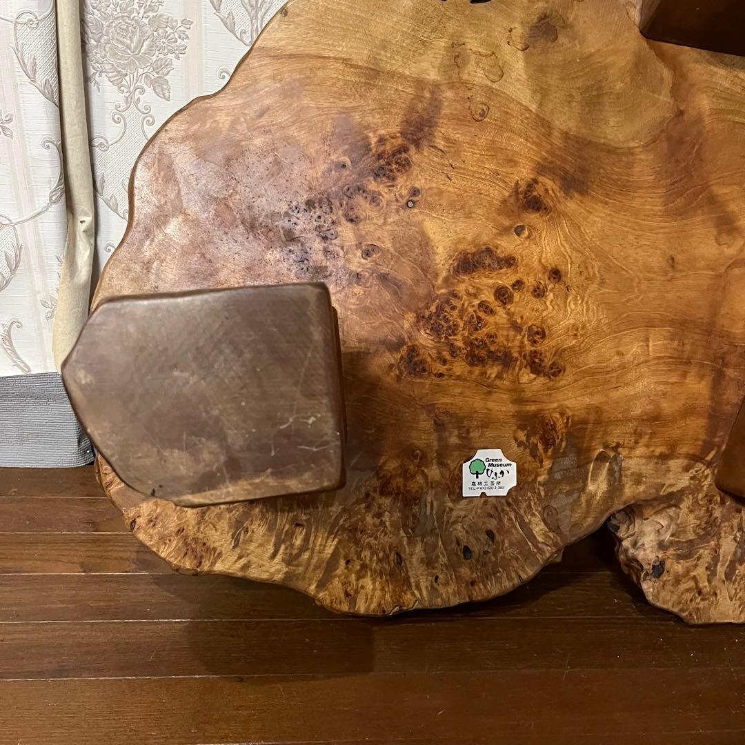 【アンティーク】木製 無垢材 切り株 木の根 座卓 飾り台 花台 古道具 古民家