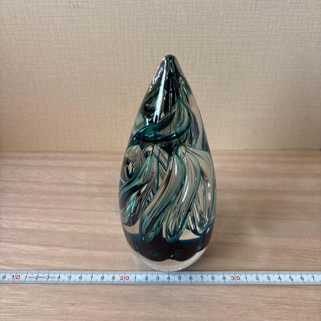 STUDIO AHUS スウェーデン　ガラス製　ペーパーウェイト　大きめ